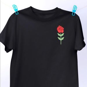Custom black power rose tshirt